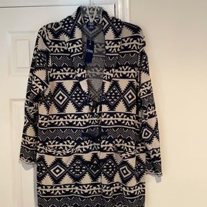 Chaps open cardigan never worn